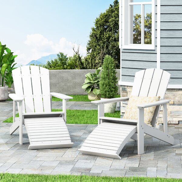 Rosecliff Heights Wood Folding Adirondack Chair With Ottoman Wayfair   Wood Folding Adirondack Chair With Ottoman 